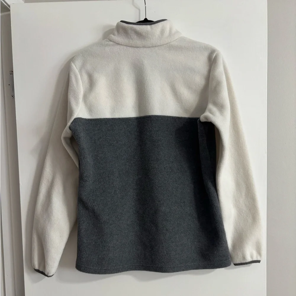 Columbia Women’s Medium Half Snap Pullover Fleece | White + Grey - Picture 4 of 5